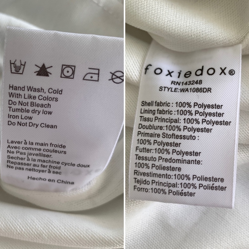 Foxiedox White Gold Flip Sequin Mini Dress XS - Picture 15 of 16